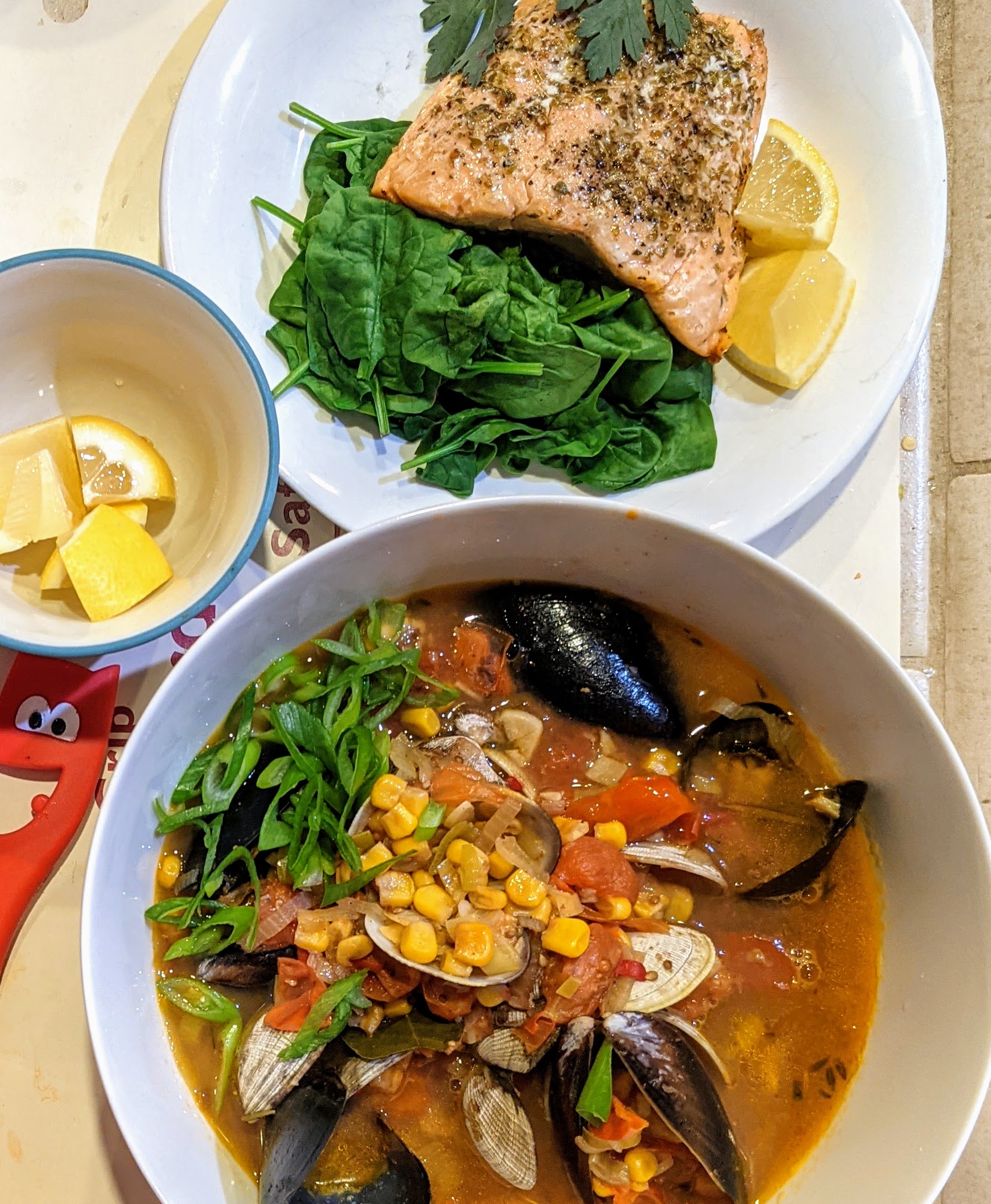 Mussels and Clams in White Wine Broth